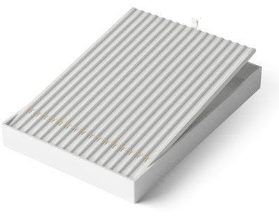 Планшет акриловый/для 16 цепей/вертикальный/крючки/бороздки/ножка/ф.№5/планка/213*315*35 мм.