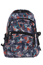 Рюкзак школьный 38*25*12см, серый, 2отдел+карман, 2бок.кармана