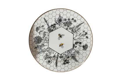 Тарелка закусочная 19.5см Garda Decor Honeycomb пчелки