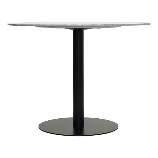 Стол обеденный Marble, D100 см, белый натуральный мрамор