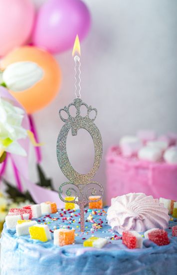 Свеча - топпер цифра "0"