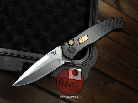 Нож Buck Auto Deploy Limited 2025 - рук. карбон, клинок сатин