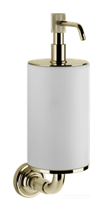 Дозатор Gessi Venti20, настенный, цвет White/Brass PVD