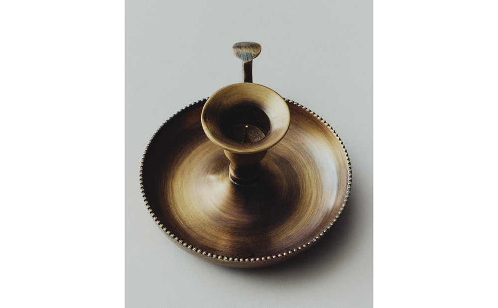 Подсвечник Zara Home, 6.5х13.5х11 см, золотой, 9398/468