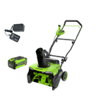 Снегоуборщик аккумуляторный бесщеточный Greenworks GD40STX2, 40V, 51 см, с 1хАКБ 8 Ач и ЗУ (2603407UH)