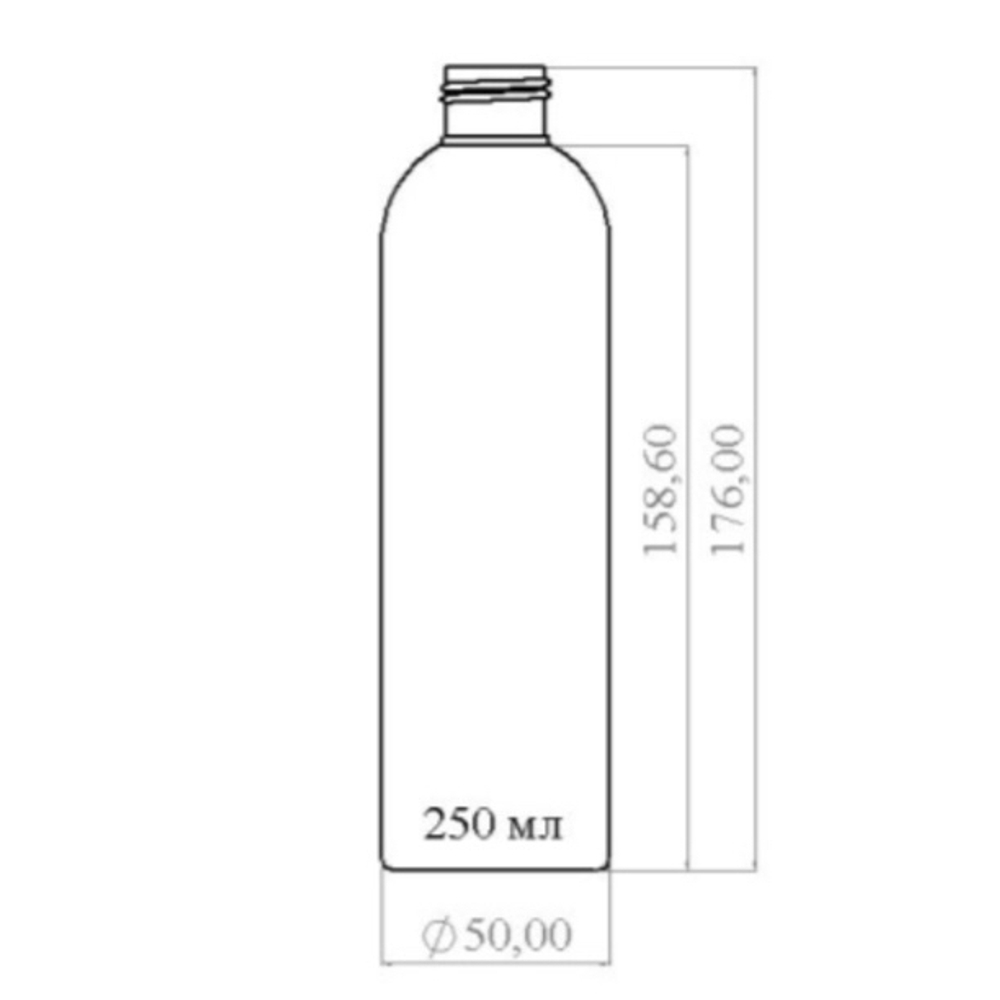 Флакон ПНД 250 мл (24) Белый Италия
