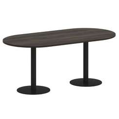 Onix Direct Стол овальный O.SPRG-3 Дуб Мали/Металл Черный 1800*900*750