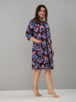 Халат Хф-362/синийголубой-пион