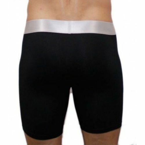 Мужские трусы боксеры удлиненные черные Calvin Klein Steel Boxer