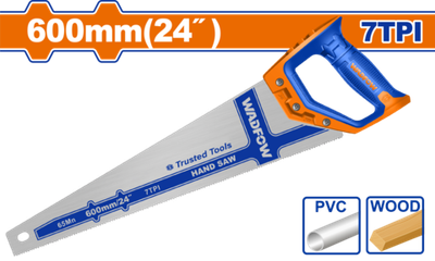 Ножовка по дереву 600 мм 7TPI (6/24) WADFOW WHW1124