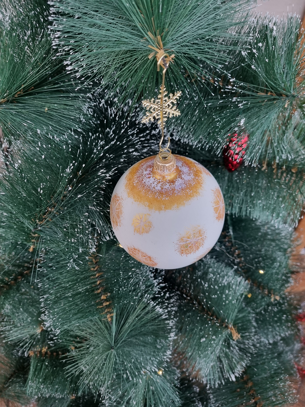 Шар стеклянный "Спас на крови",  ручная роспись