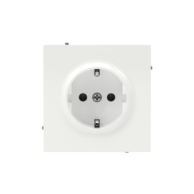 Розетка силовая, 2P+E, без з/ш, KANT, белая магнолия