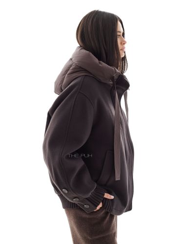 Шоколадная куртка с вязаными вставками