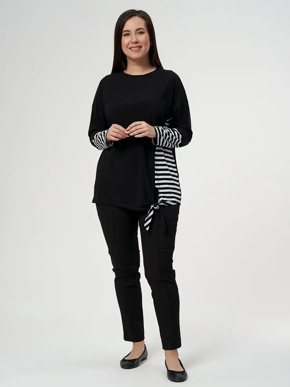 Блузка кофта повседневная с узлом