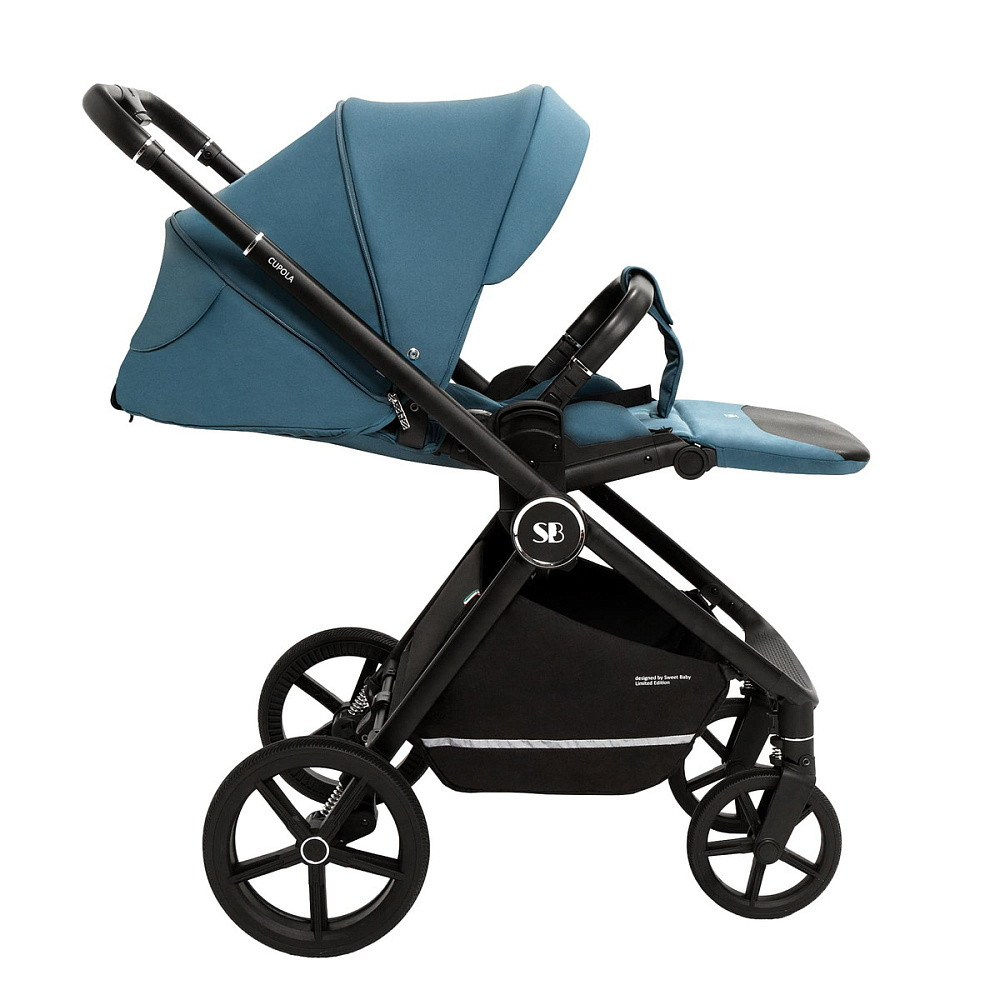Коляска 4 в 1 Sweet Baby Cupola New + автокресло Elegante Plus с базой i-Size ISOFIX DK780 Ocean Green