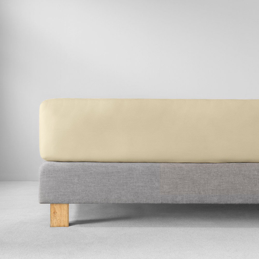 Простыня на резинке 150x200 Estella 205 leinen цвета льна