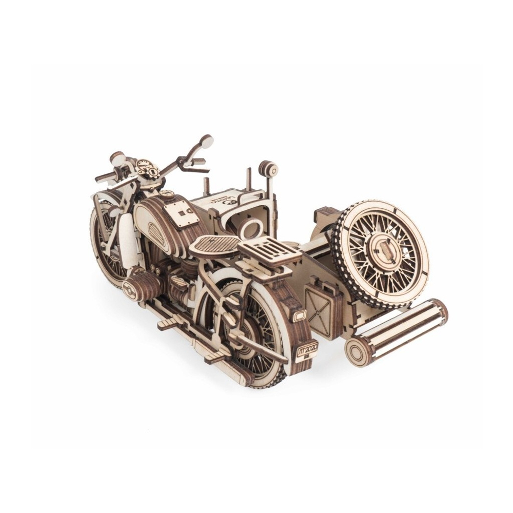 Деревянный конструктор Мотоцикл с коляской УРАН (Lemmo)