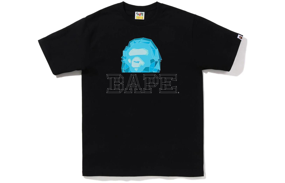 A Bathing Ape Polygon Ape Head Tee черный