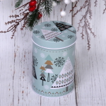 Банка жестяная «Снежинка» 600мл 8,6*13см