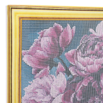 Алмазная мозаика на подрамнике с полным заполнением «МИР ЯРКИХ КРАСОК», букет пионов, 30*40 см