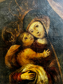 Аноним (Школа Куско). Мадонна с младенцем. Холст, масло. Испанская империя. XIX в.