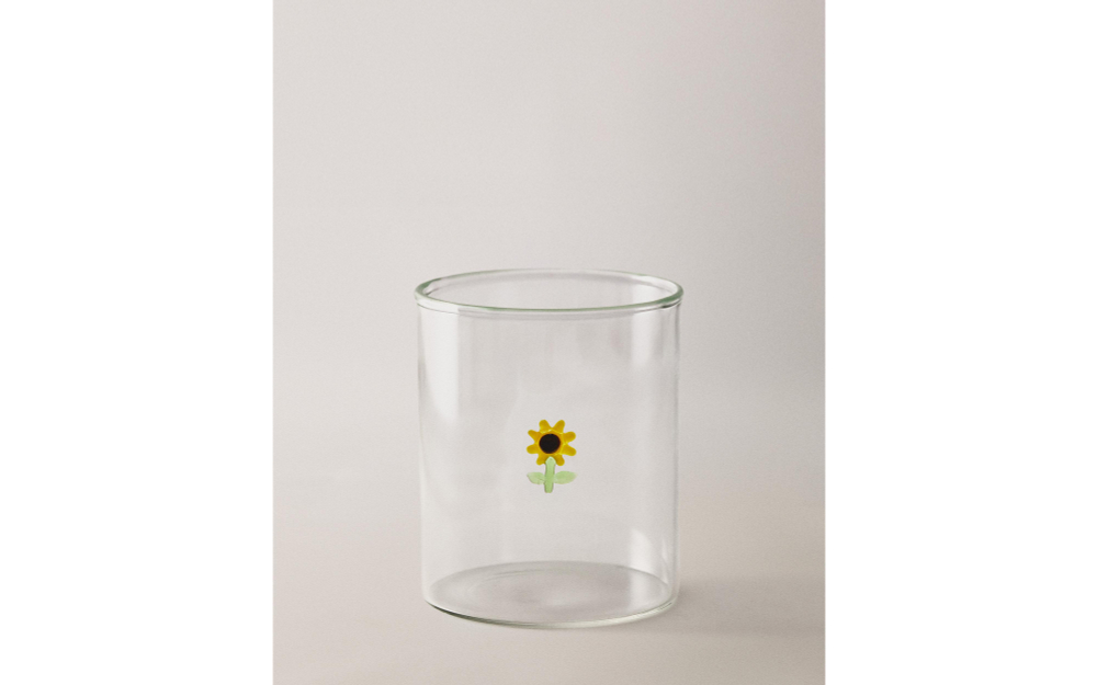 Zara Home стакан из боросиликатного стекла, цвет жёлтый, 9.5 см
