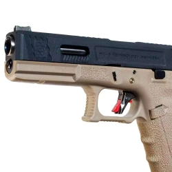 Модель пистолета WE Glock G17 G-Force metal slide Gas, Tan