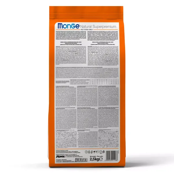 Сухой корм Monge Dog Speciality Line Monoprotein для щенков всех пород, из утки с рисом и картофелем