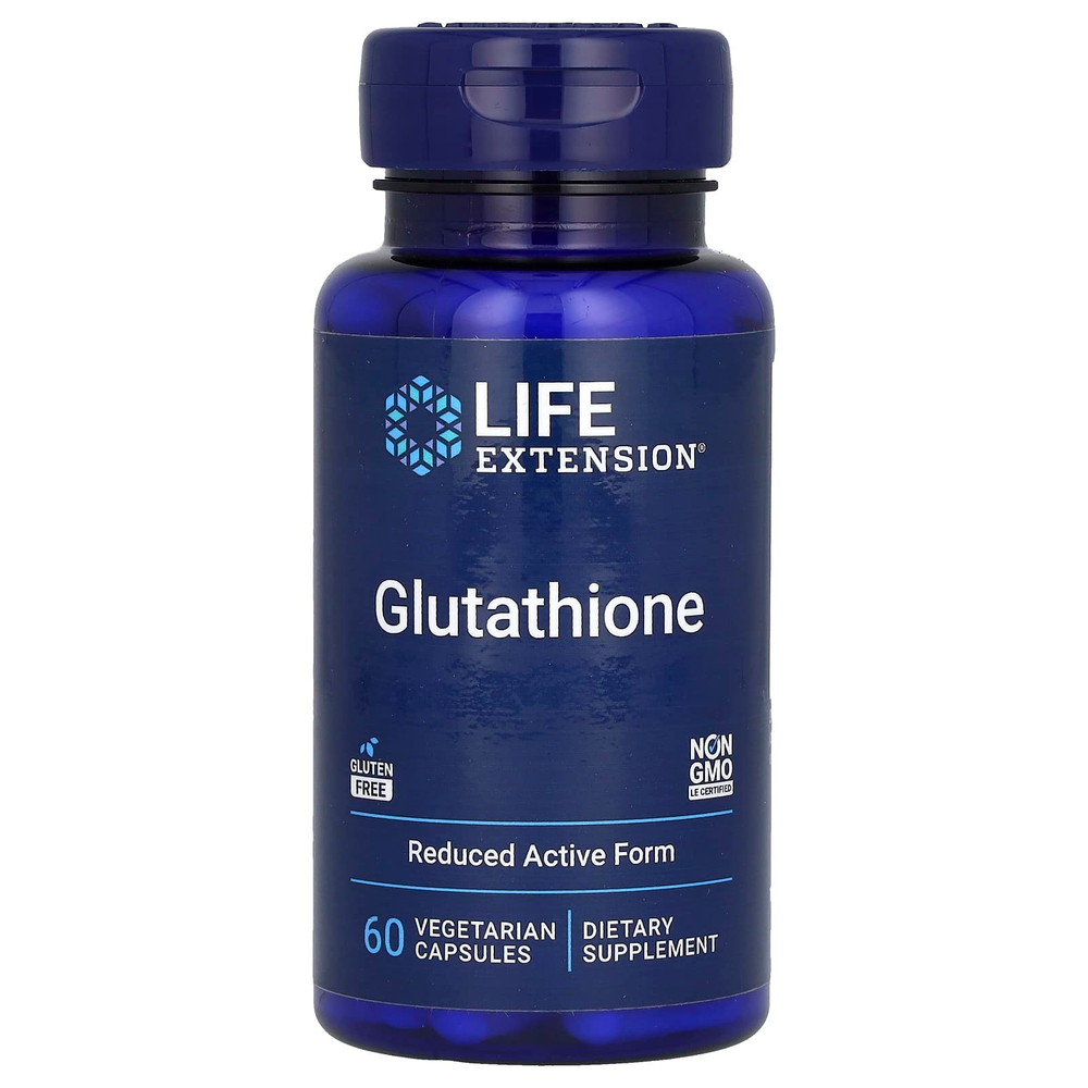 Life Extension, глутатион, 60 вегетарианских капсул