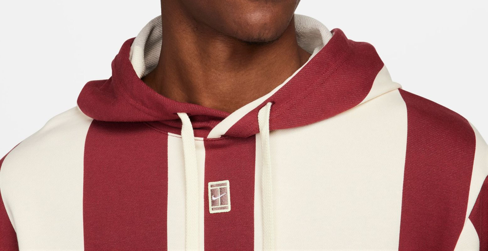 Мужская теннисная кофта Nike Court Heritage Dri-Fit Fleece Tennis Hoodie - разноцветный