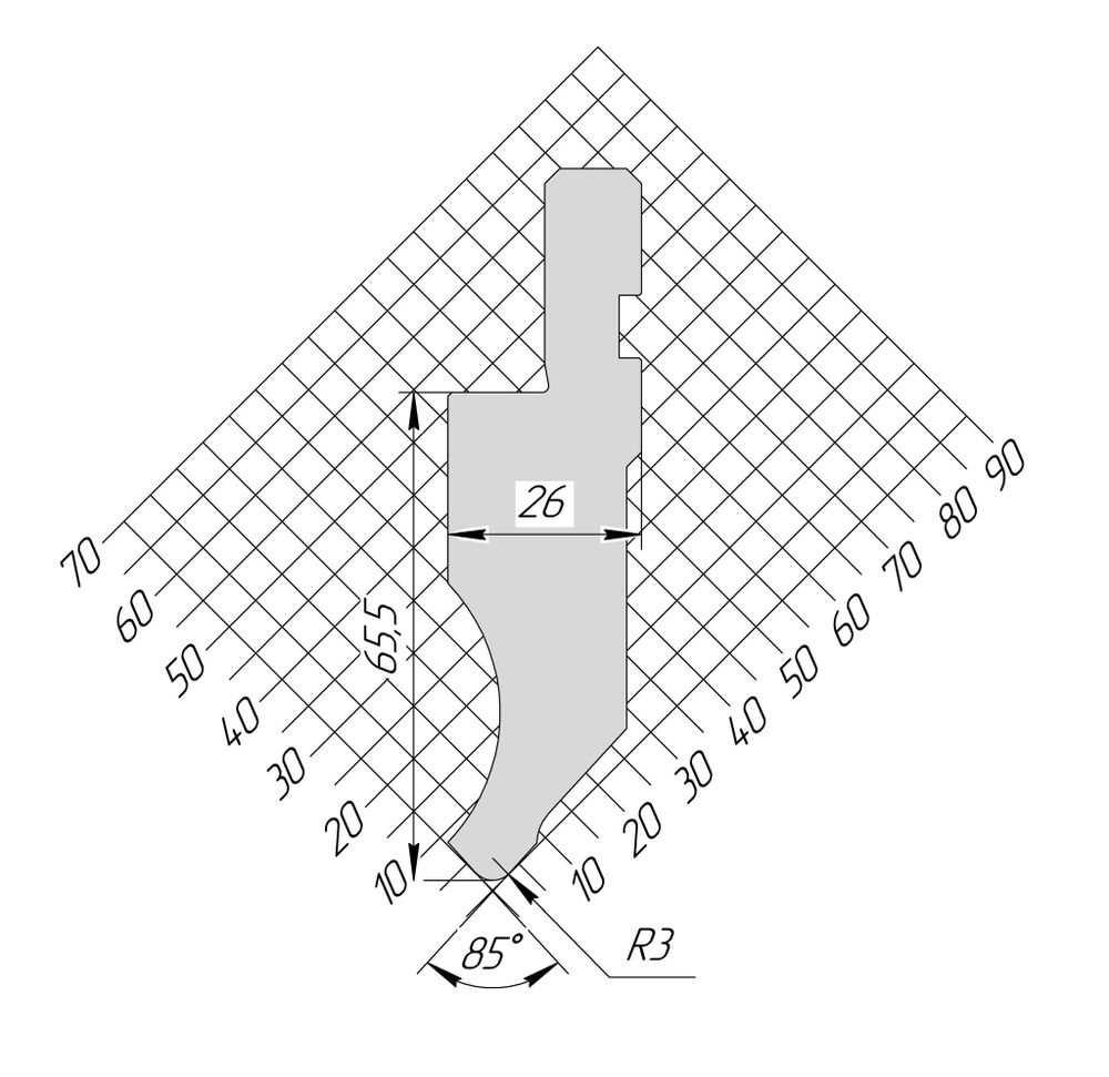 Пуансон AP 1177 85° H65,50 R3