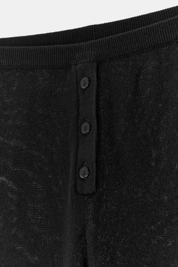 ZARA ТРИКОТАЖНЫЕ БРЮКИ С ПУГОВИЦАМИ, ЧЕРНЫЙ