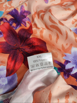 Блуза с красивым принтом 52 размер