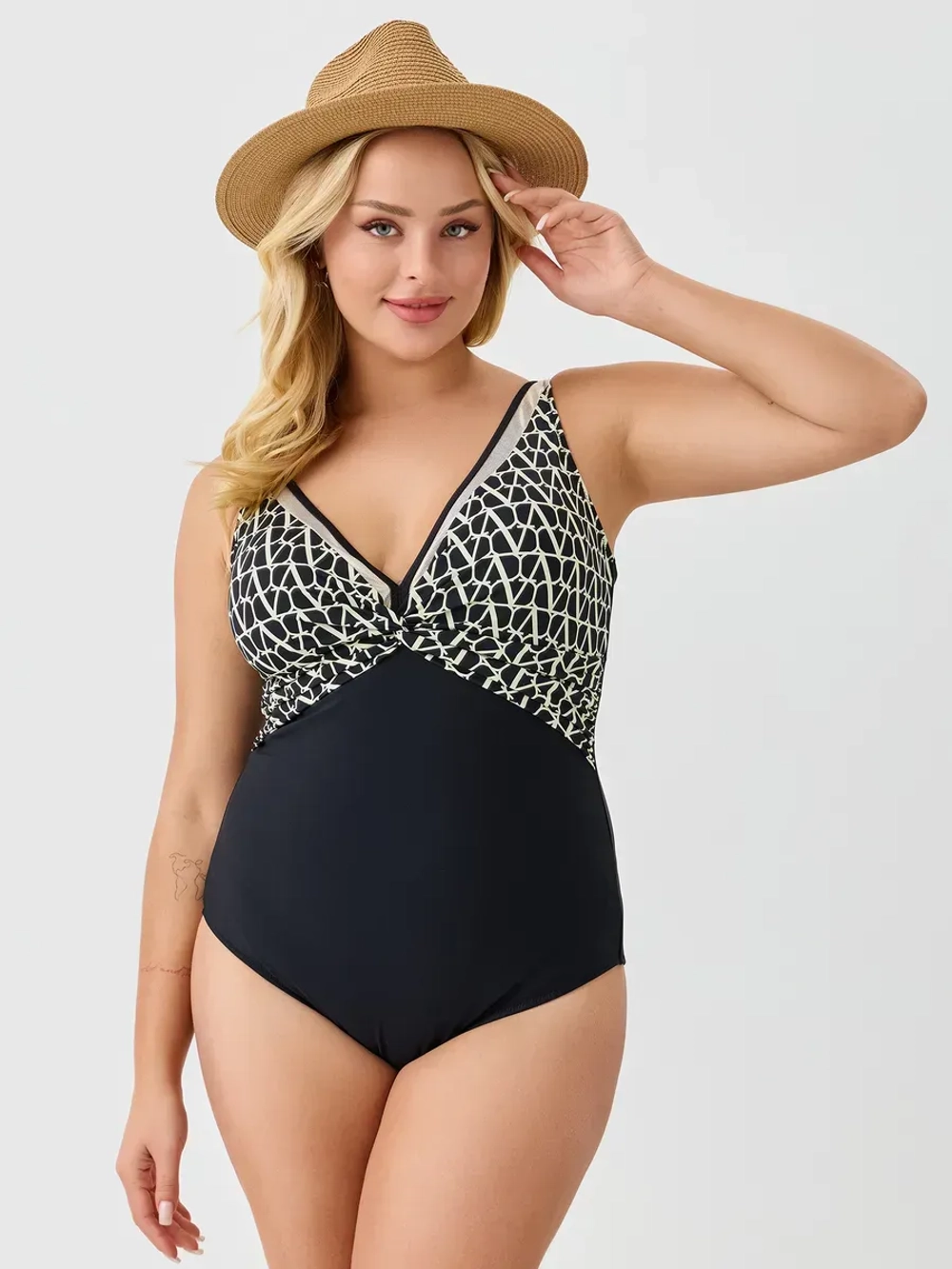 Купальник слитный зебра