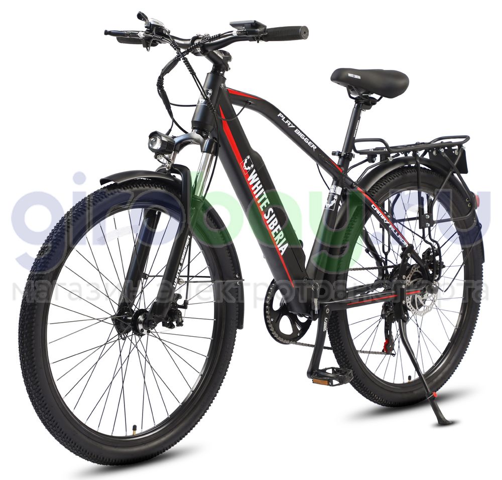 Электровелосипед WHITE SIBERIA CAMRY ALLROAD 500W 36V11A Black Sea (Черный матовый) фото фото №1
