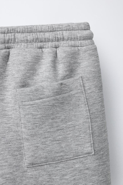 ZARA БРЮКИ STRAIGHT FIT ИЗ НЕОПРЕНА, СЕРЫЙ МЕЛАНЖ