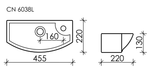 Раковина Ceramica Nova Element 45 L CN6038L белая