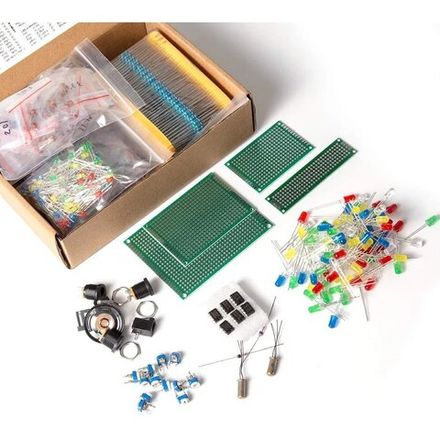 Большой MEGA набор радиоэлектроника для ремонта и пайки (Светодиоды, резисторы, конденсаторы, транзи