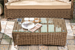 Плетеный кофейный стол OPAL