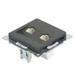 Розетка компьютерная 2-местная RJ-45 (механизм) STEKKER GLS00-7109-06 , серия Катрин, графит 50008
