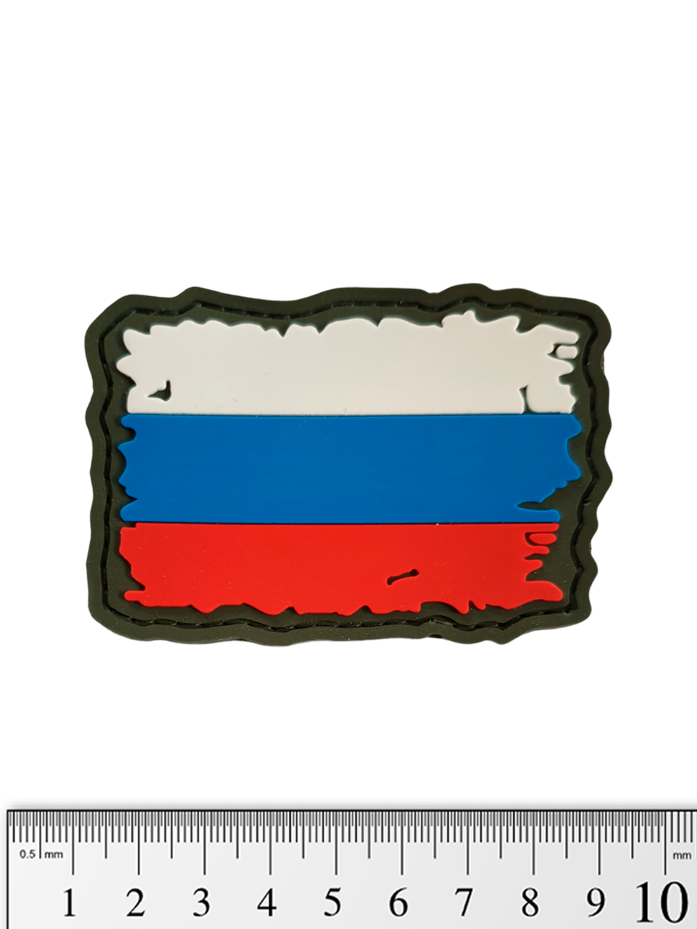 Шеврон Флаг России. Знамя PVC 5х8 см. Олива