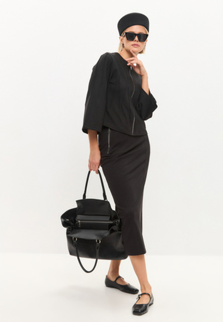 Трикотажный жакет на молнии