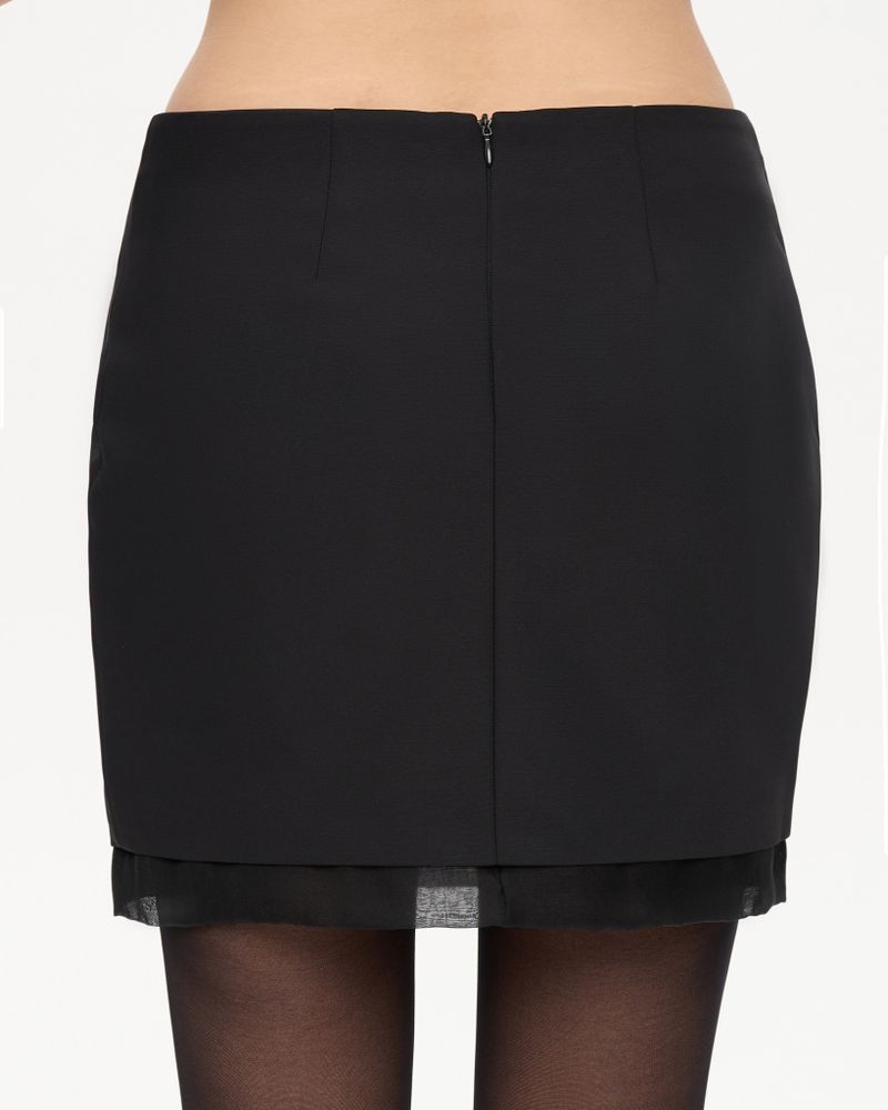 Юбка мини из костюмной ткани