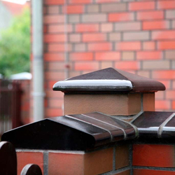 Колпак для забора С38 (380х380 мм) темно-коричневый