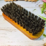 Щетка для обуви деревянная с натуральным ворсом «Нужные вещи», цвет коричневый, 13,5см