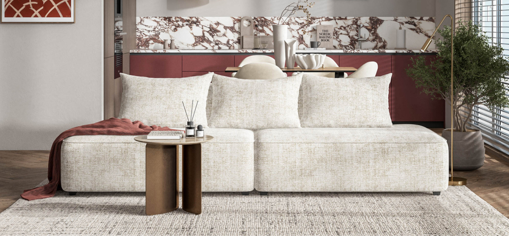 Диван Кинг Твин Шенилл Смарт кварц