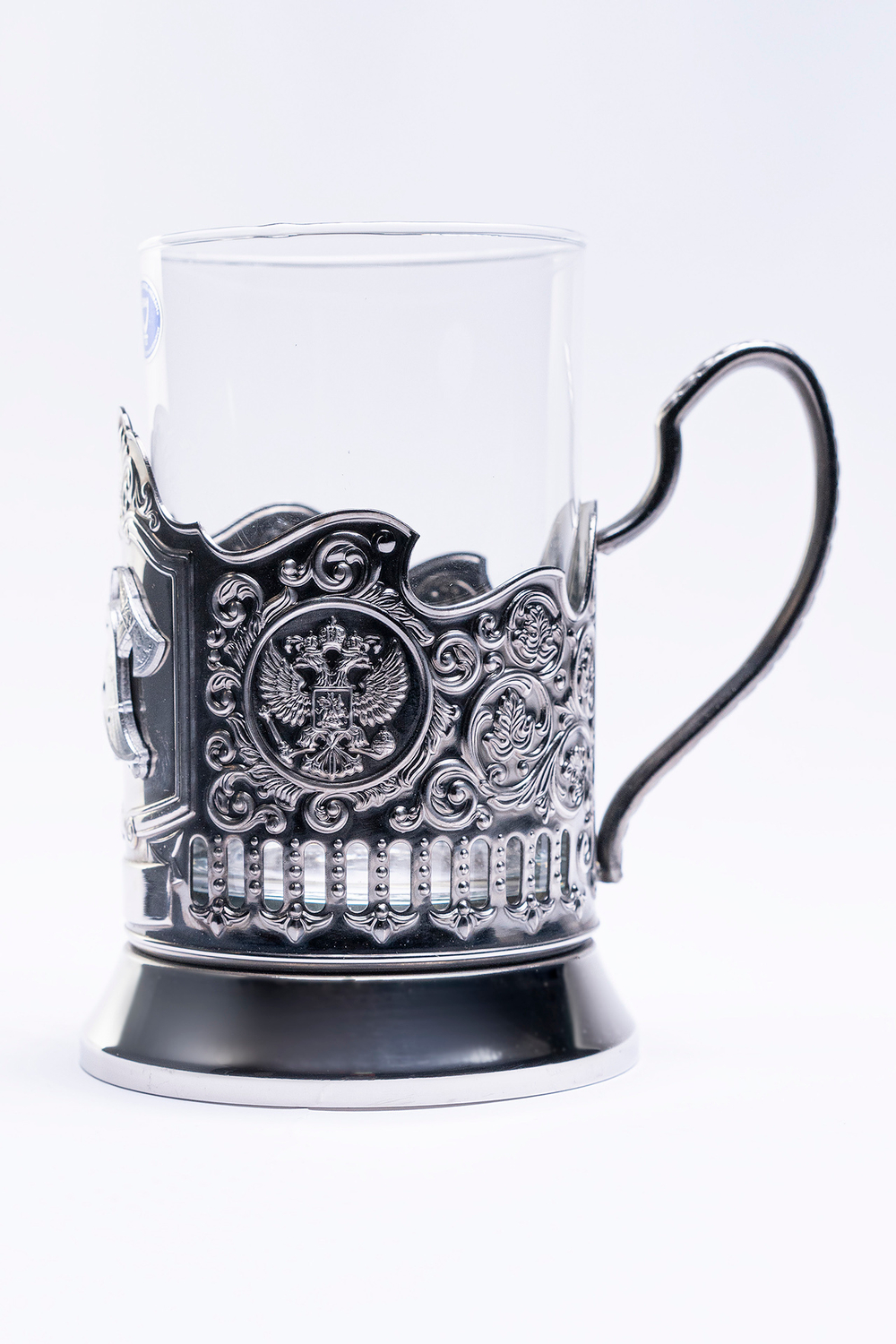 Подарочный набор «Подстаканник с символикой ГПС»(2 предмета, металл/стекло)