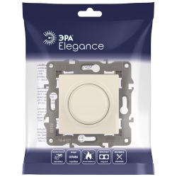 14-4101-02 ЭРА Светорегулятор поворотно-нажимной, 400ВА 230В, IP20, Эра Elegance, сл.кость