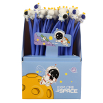 Ручка гелевая "Космонавт", 0,5 мм, синяя, силиконовый гибкий корпус, 4 цвета микс, С-40292