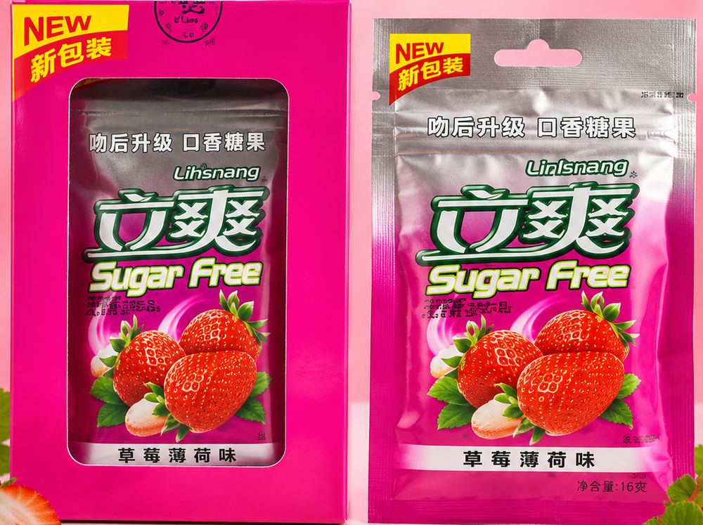 Конфеты Sugar Free Клубника-Мята 12шт*15гр